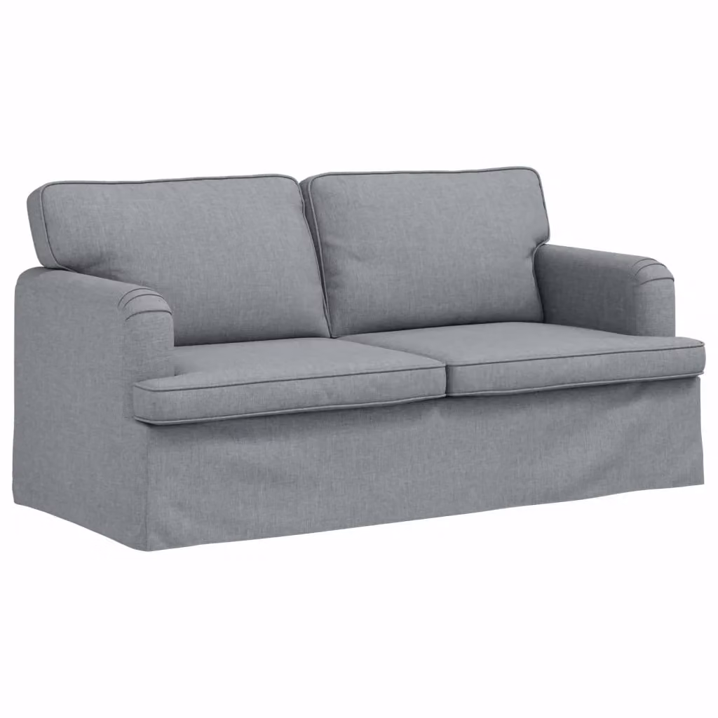 Divano vidaXL Grigio con rivestimento in tessuto e struttura in metallo L: 162 cm, P: 80 cm, H: 85 cm – 2