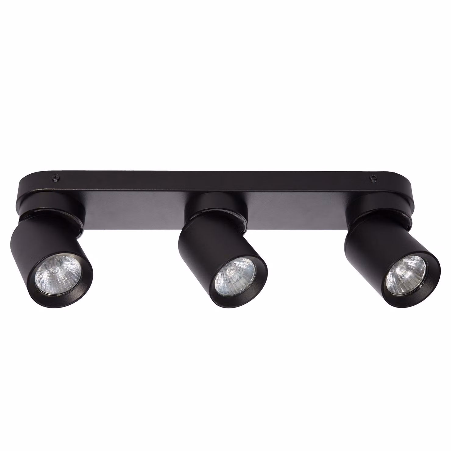 MasterLED Lampada da soffitto GU10 a 3 luci Faretto da soffitto Lampada da soffitto Nero opaco Barra spot orientabile 39 cm