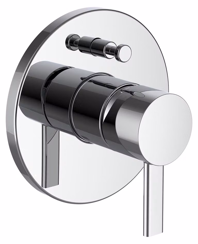 LAUFEN MEDA Mitigeur de bain, encastré, pour Simibox, combinaison de sécurité intégrée, chrome, HF506689100000, HF506689100000