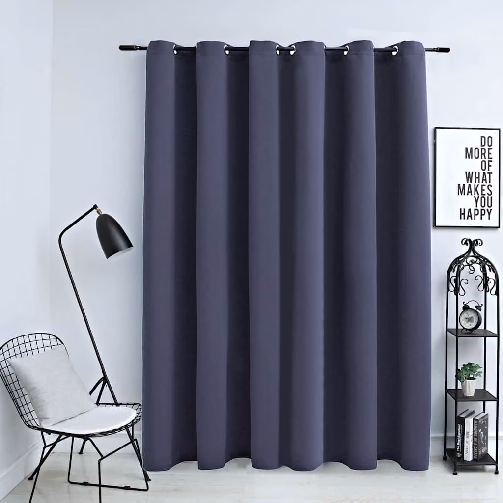 vidaXL Tenda Oscurante con Anelli in Metallo Antracite L: 290 cm, H: 245 cm