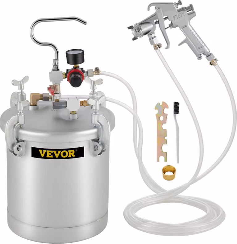 pistola a spruzzo da 10 L, contenitore per vernice da 30 PSI, sistema di verniciatura a spruzzo Supporto per l'applicazione di vernici a base d'acqua, mordenti, vernici, lacche, finiture di pregio per progetti interni ed esterni