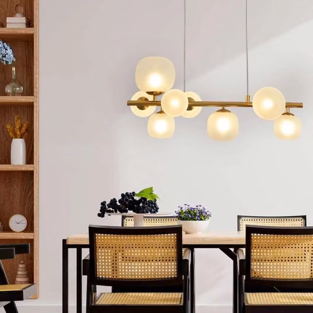 LÚZETE - LAMPADA DA SOFFITTO 8 LUCI PARALUMI BIANCO OPALE NICOLETTA