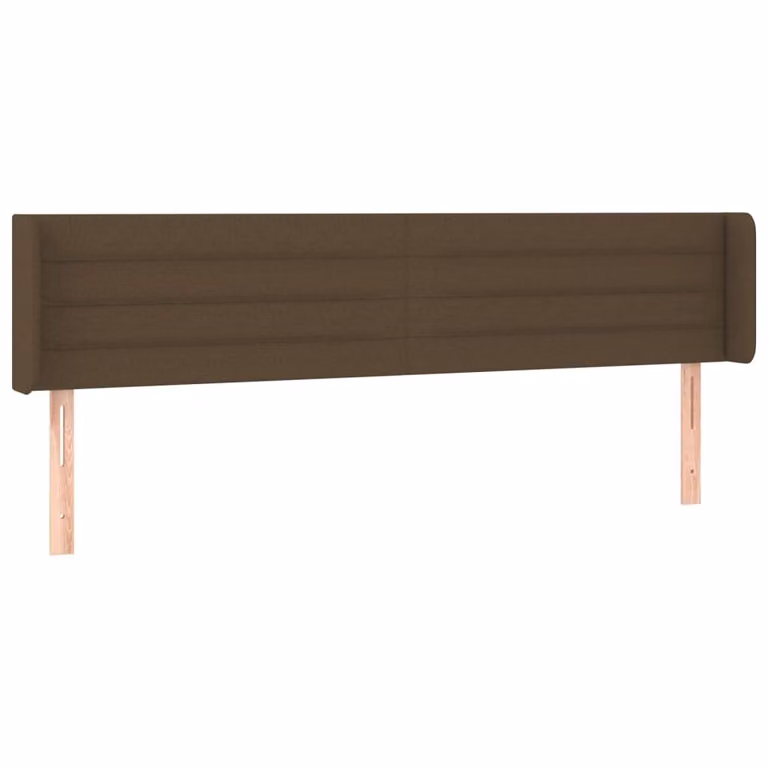 Testiera ad Orecchio Marrone Scuro 183x16x78/88 cm in Tessuto