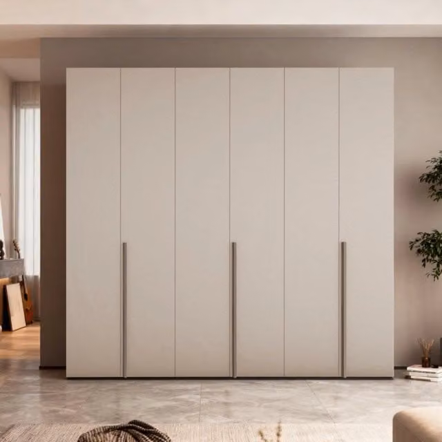 Armadio Modulare Veriaffari con 6 Ante Battenti Colore Cashmere Beige H 273 x L 245 x P 59 cm