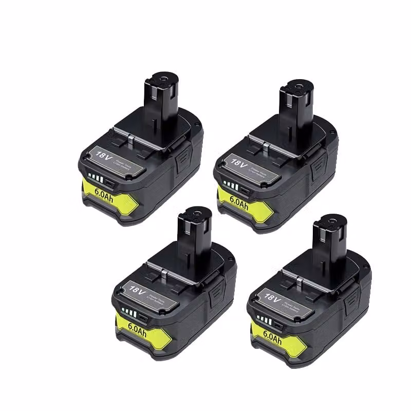 Batteria RYOBI 18V, capacità 6,0Ah, compatibile con gli utensili RYOBI , 4 batterie