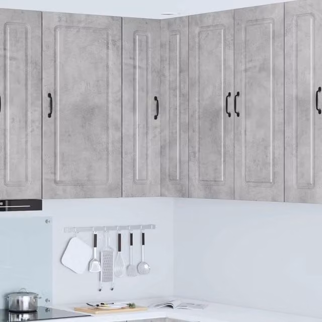 Armadio da cucina base moderno vidaXL in legno grigio con ante a battente e ripiani interni L/P/H: 57 x 57 x 100 cm