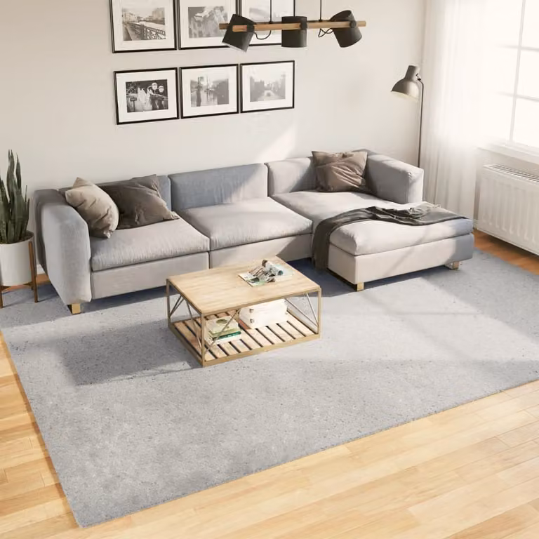 Tappeto a pelo corto vidaXL HUARTE Grigio, Lavabile e Antiscivolo, L 240 x P 340 cm