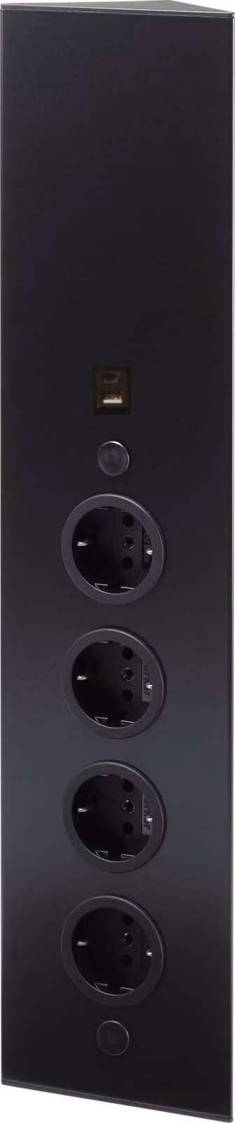 Presa da cucina Riva a 4 vie angolare 46-58 cm per cucina e ufficio con USB A/C