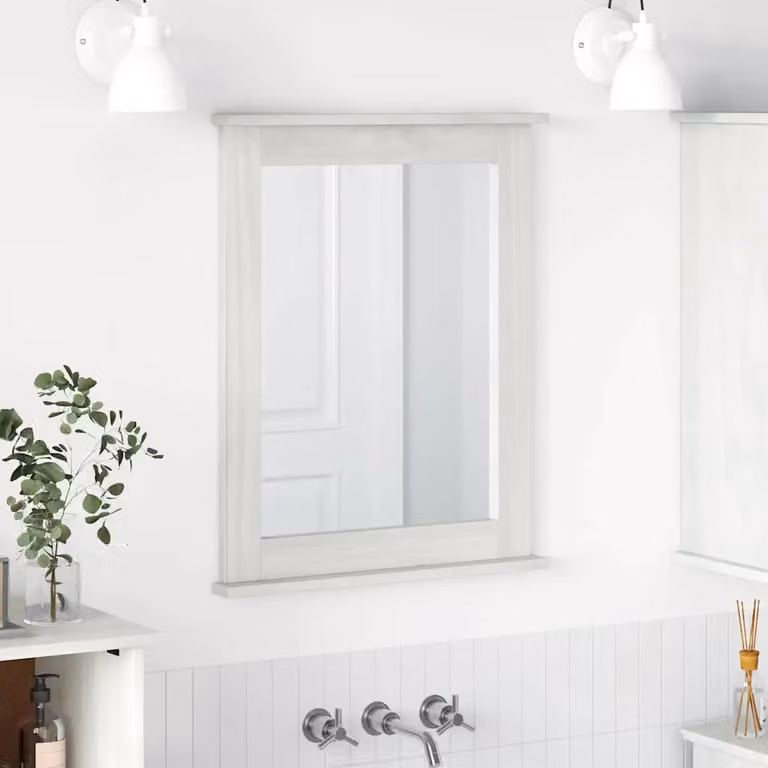Specchio rettangolare moderno vidaXL bianco L: 55,5 cm, P: 5 cm, H: 70 cm