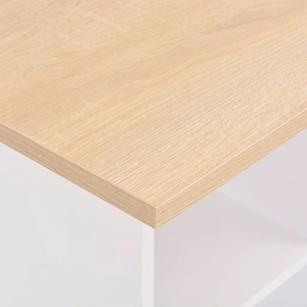 vidaXL Tavolo da bar bianco e rovere Sonoma 60x60x110 cm