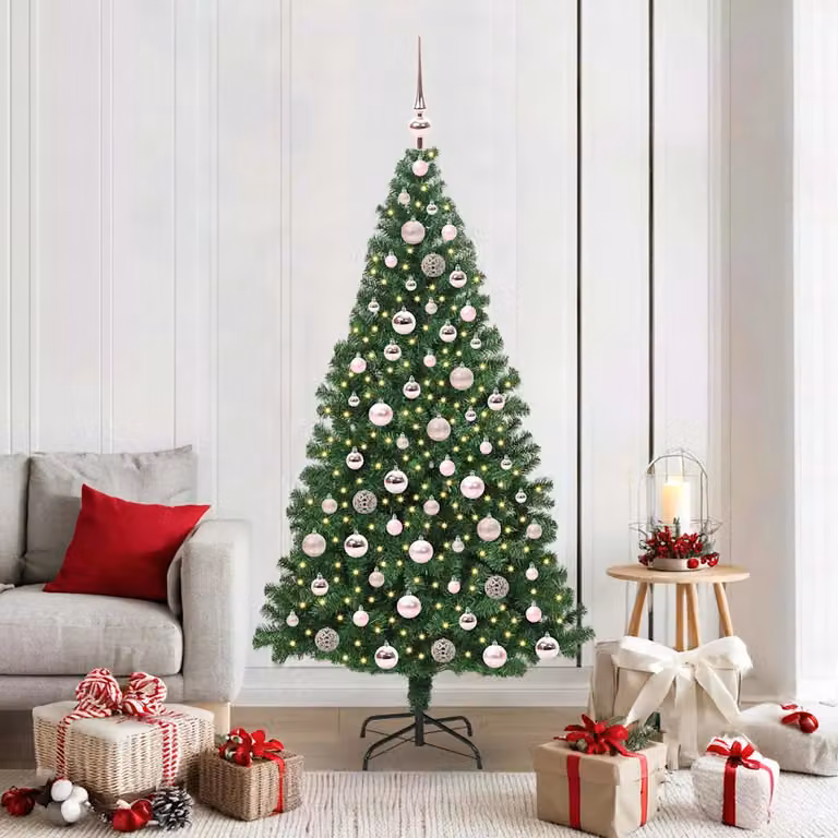 vidaXL Albero di Natale artificiale con 300 LED Verde 180 cm