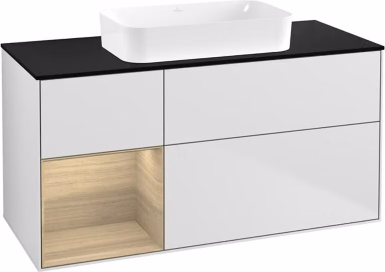 V&B mobile Finion 120x60 cm, Reg li Oa ven, laccato bianco