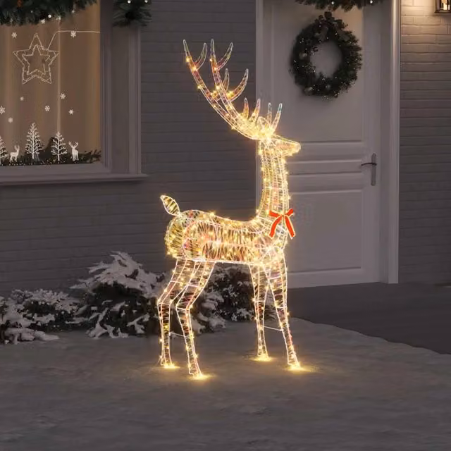 Renna 3D 250 LED Bianco caldo 96 x 40 x 180 cm PET 42019058