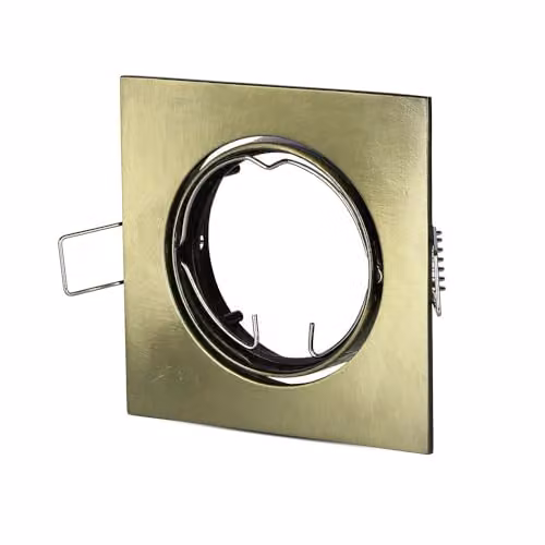 Portafaretto LED da Incasso Quadrato GU10 e GU5.3 (MR16) Colore Oro Orientabile