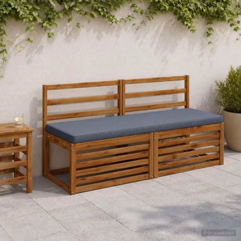 Cuscino per panchina vidaXL VUGHT blu in poliestere con rivestimento rimovibile e resistenza ai raggi UV