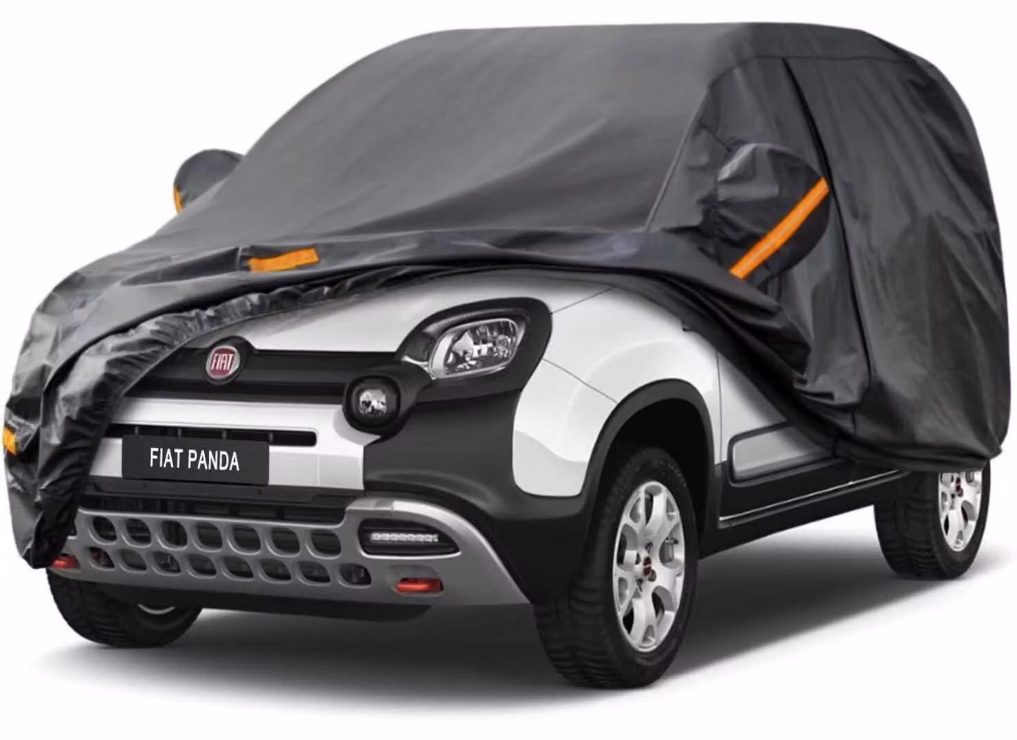 Copertura per auto impermeabile e traspirante, adatta per FIAT Panda (2011-2025), con 7 strati, copertura completa, protezione dalla polvere, colore nero