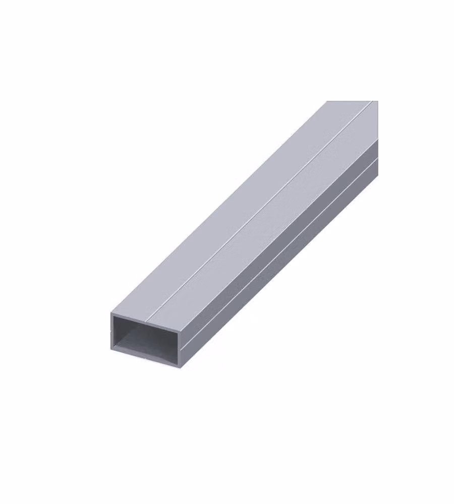 ALFER Tubo Rettangolare Alluminio Naturale 7,5x12,5 mm Lunghezza 1 m