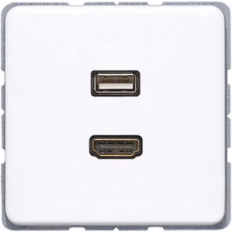 Jung MACD1163WW Sistema di collegamento multimediale, bianco alpino