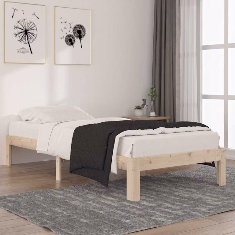 vidaXL Giroletto in Legno Massello di Pino non trattato L/P: 90 x 200 cm