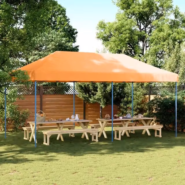 Tenda da festa pieghevole pop-up vidaXL arancione e blu L/P/H: 580 x 292 x 315 cm – 1