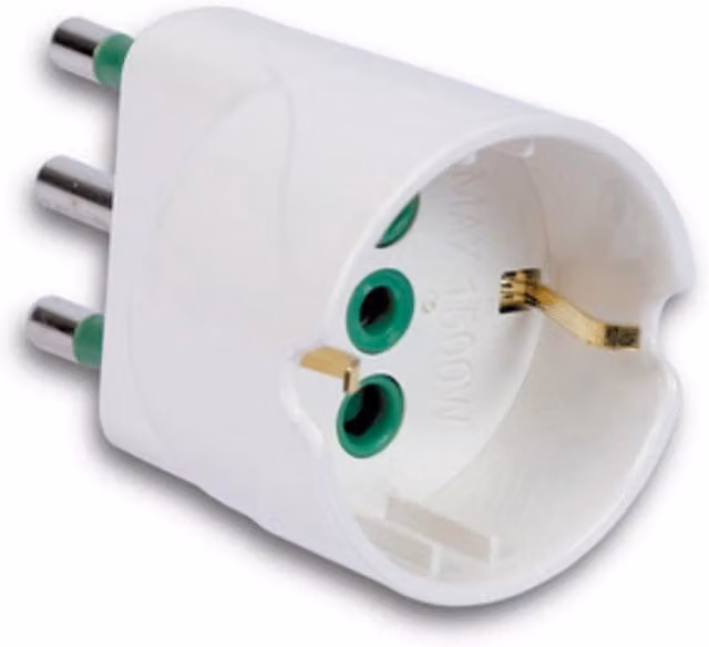 Fanton Adattatore 16A 2P e T Schuko Fme 82.610 in Ottone, Confezione da 50 Pezzi