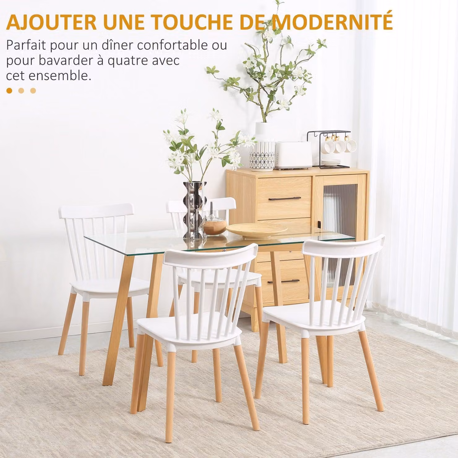 Sedia da pranzo - Sedia - Sedia da cucina - Sedia da scrivania - Sedia di design - Design scandinavo - Gambe in faggio