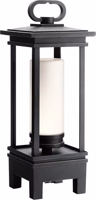 Lampada da tavolo Kichler South Hope LED con Bluetooth, ricaricabile, colore nero o marrone, per terrazza e giardino
