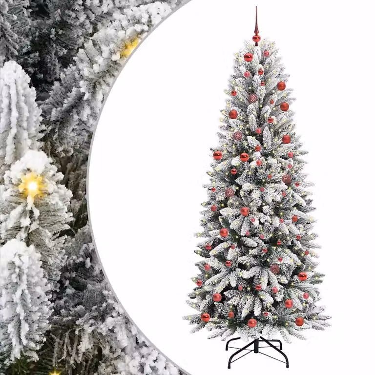 Albero di Natale artificiale moderno vidaXL bianco con 300 LED luce bianca calda