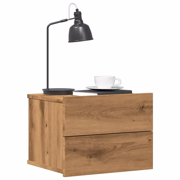 Comodino da parete vidaXL in stile moderno, colore marrone rovere, L 40 cm x P 32 cm x H 30 cm
