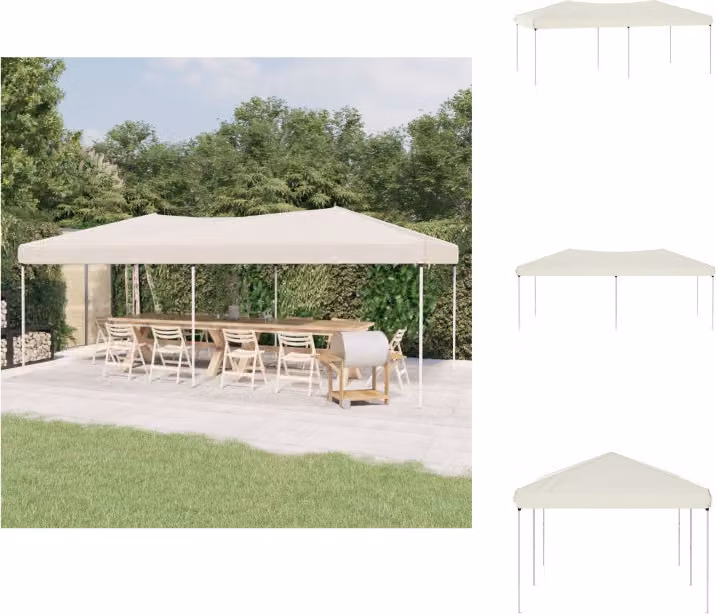vidaXL Tenda per feste pieghevole crema 3x6 m - Padiglioni e tende per feste