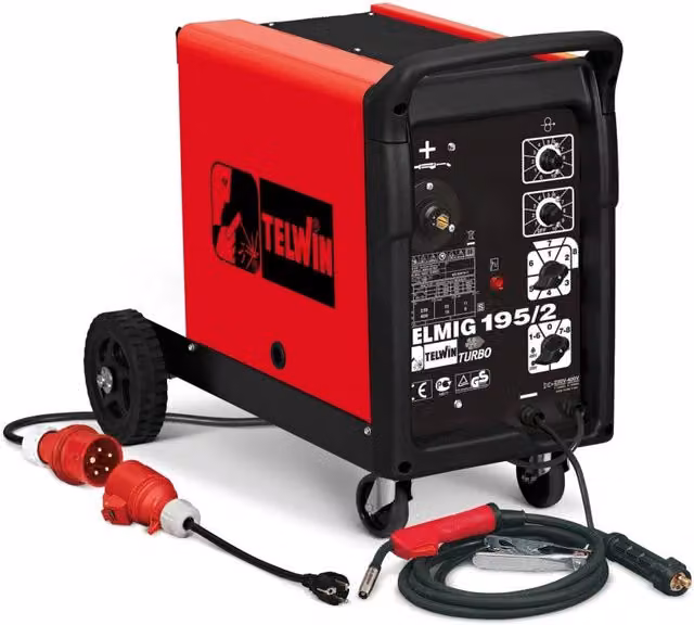 Saldatrice a filo elettronica Flux MIG-MAG Telwin Telmig 195/2 Turbo 821069 colore rosso