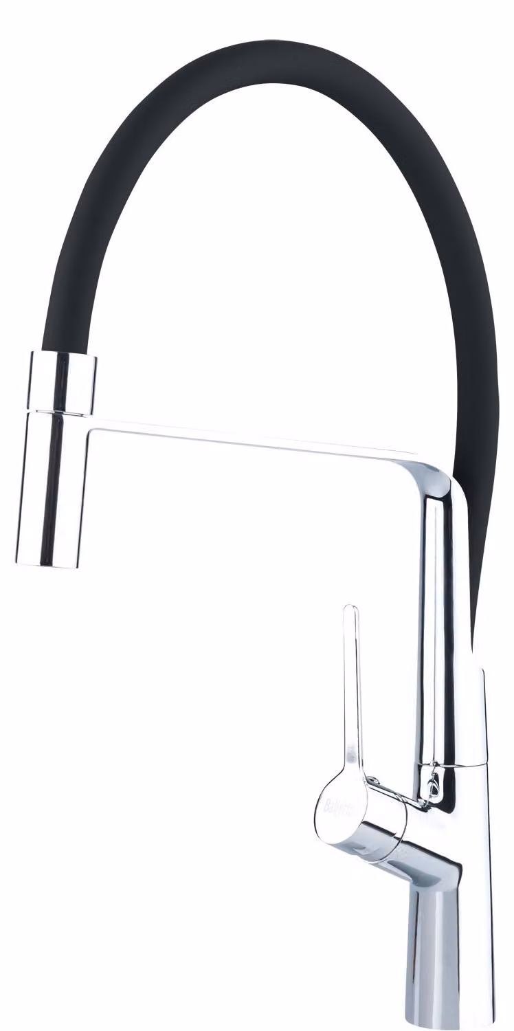 Balletto 81130 Miscelatore monocomando per lavabo, colonna con braccio flessibile, 25 mm, nero
