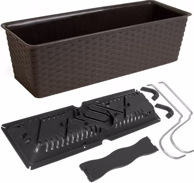 Fioriera da balcone Deuba in plastica, L: 49 cm, P: 16 cm, H: 17,5 cm – 1