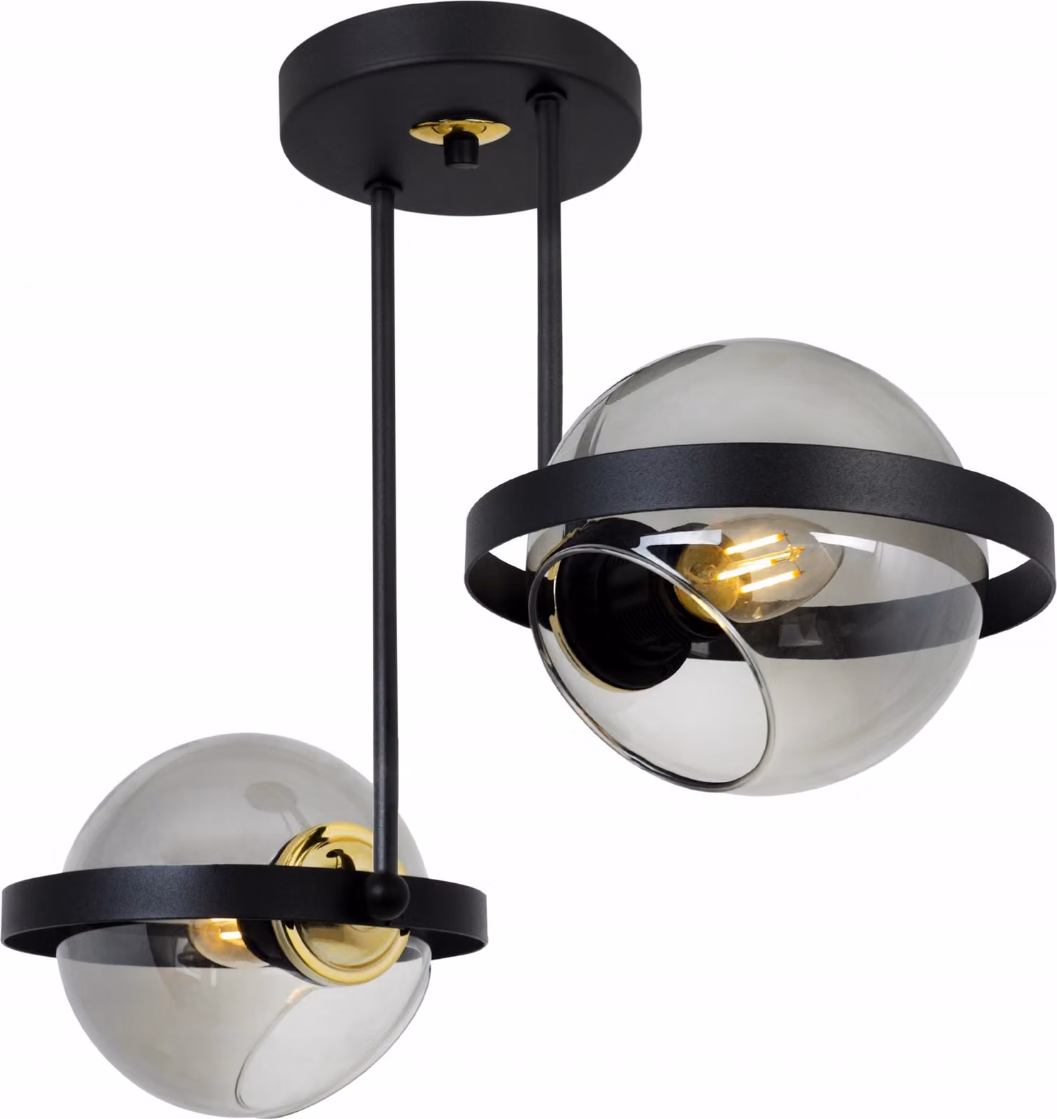 Moderna Lampada A Sospensione In Vetro Graphitring