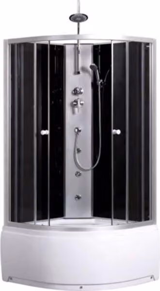 Colonna idromassaggio, 90x90x225 cm/4 mm, con piatto doccia