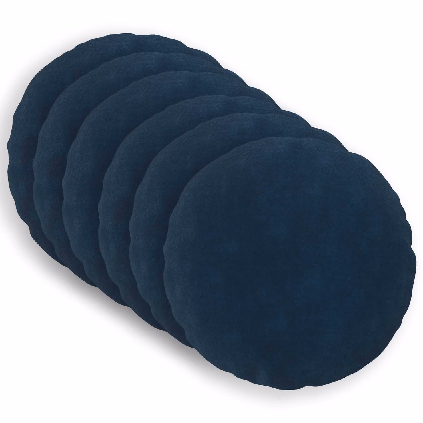 vidaXL Cuscino con cuscino HEERLEN 6 pz Blu Fleece in microfibra