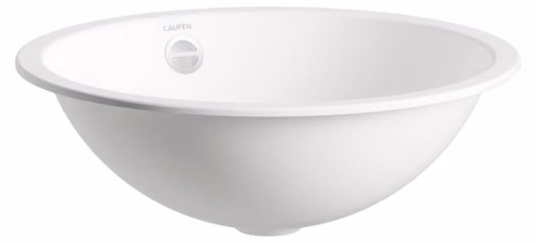 LAUFEN FORM lavabo à encastrer par le bas, rond, sans trou pour robinet, avec trop-plein, 450x450x159mm, blanc brillant, H513FM50001091, H513FM50001091