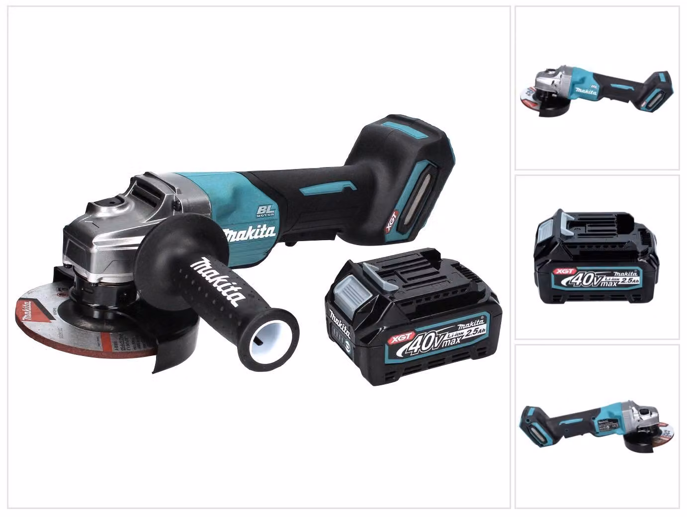 Makita GA 016 GD1 Smerigliatrice angolare a batteria 40 V max. 125 mm Brushless XGT + 1x batteria 2,5 Ah - senza caricabatteria