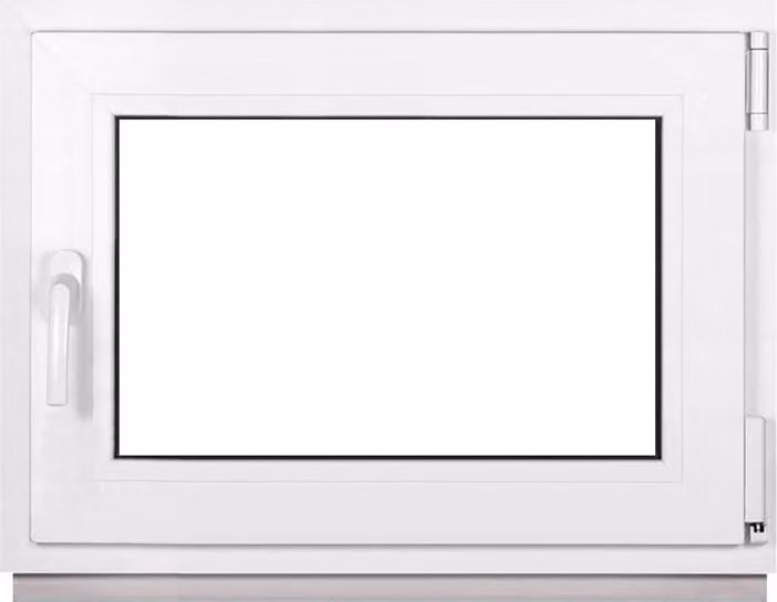 Finestra per cantina Framex Finestra in PVC Bianco Larghezza x altezza 70 x 45 cm (700 x 450 mm) 3 vetri (32 mm) anta e ribalta DIN Destra - Premium