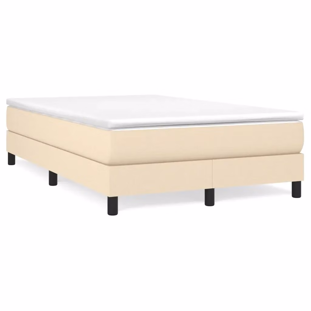 Letto Ibrido con Materasso vidaXL in Tessuto Beige e Bianco L/P/H: 200 x 120 x 25 cm – 2
