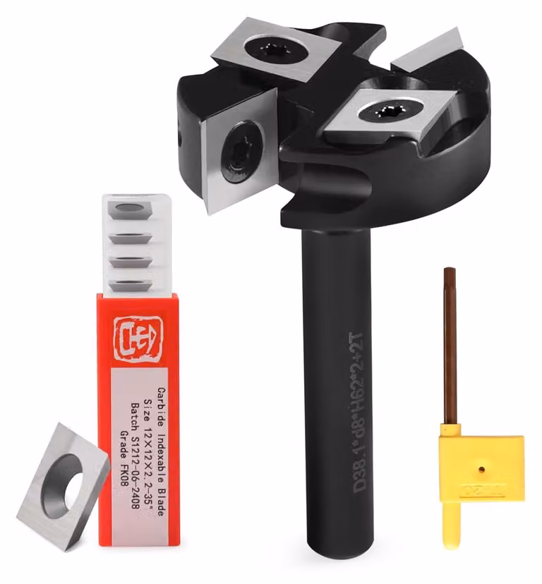 Fresatrice a disco con diametro di 38,1 mm, attacco da 8 mm e 10 lame in metallo duro, ideale per lavori sul legno