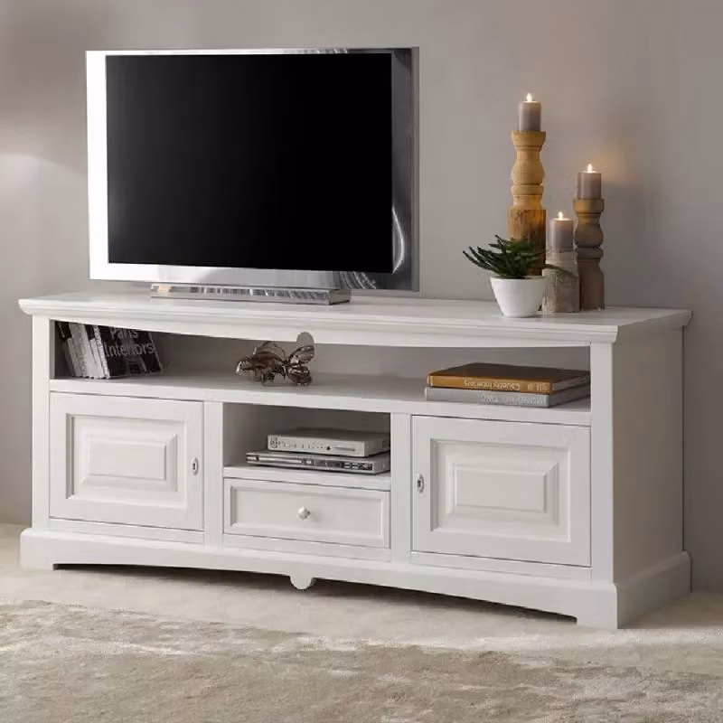 Mobile porta TV Goccia classico in legno bianco Mobili 2G L/P/H: 170 x 46 x 69 cm – 5