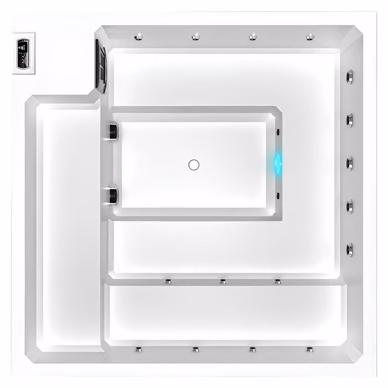 Whirlpool Entspannungsbad Spa-Bad Außenwhirlpool Relaxpool 200x200 cm