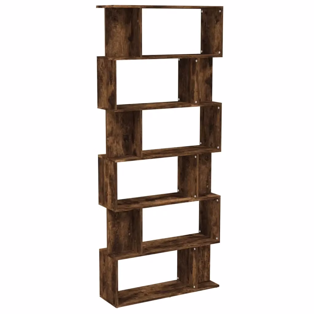 Libreria Divisorio Design Mania in Legno Ingegnerizzato Rovere Fumo, L: 80 cm, P: 24 cm, H: 192 cm – 2
