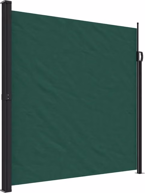 Tenda parasole laterale retrattile DESIGN IN in poliestere verde con struttura in alluminio e acciaio, L: 500 cm, H: 200 cm – 1