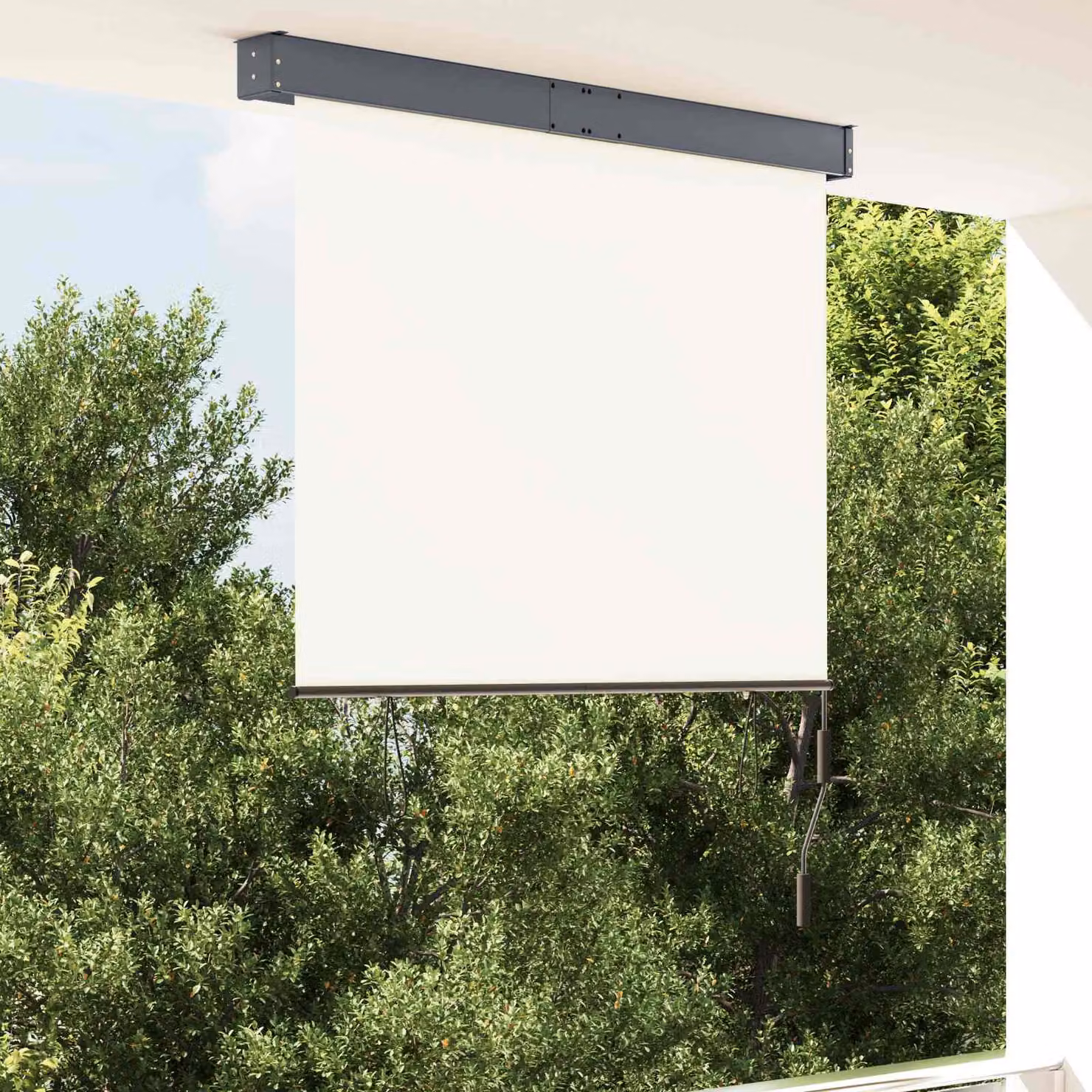 vidaXL Tenda a Rullo per Esterni 120x250 cm Crema