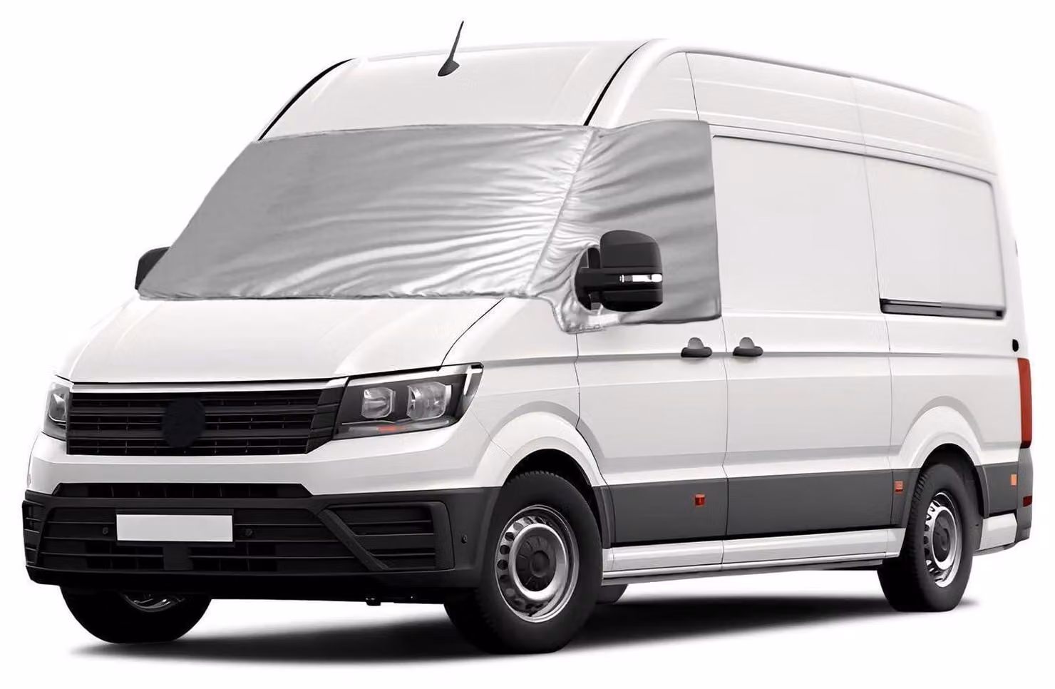 Copertura per parabrezza per VW Crafter/Grand California dal 2018 al 2023, in tessuto Oxford 600D, con protezione solare, antigelo, antineve e antipolvere, colore argento
