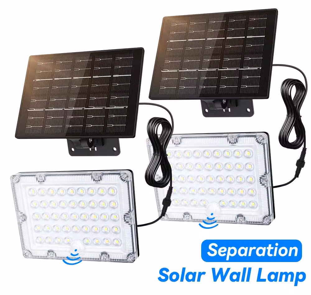 Lampade solari a LED – confezione da 2 – faretti LED – 234 LED – sensore di movimento – grado di protezione IP65 – dimmerabili – illuminazione esterna – ideali per terrazza, cortile e garage