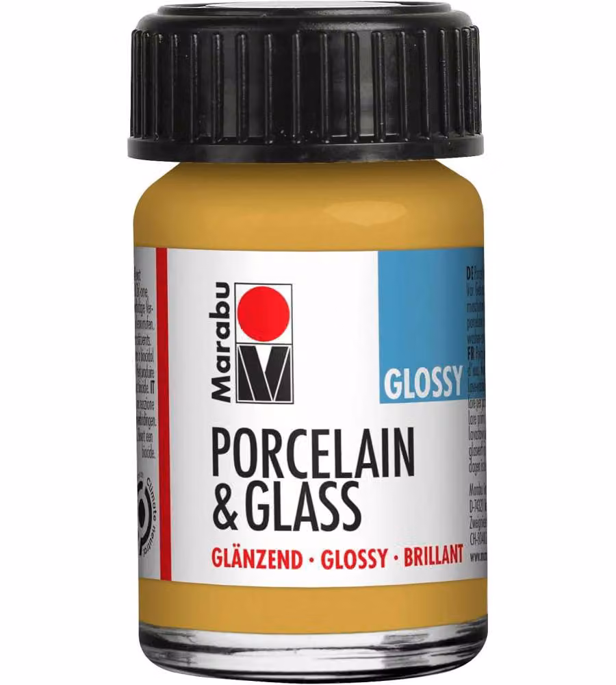 Marabu Vernice lucida dorata per porcellana e vetro 15 ml - Finitura brillante