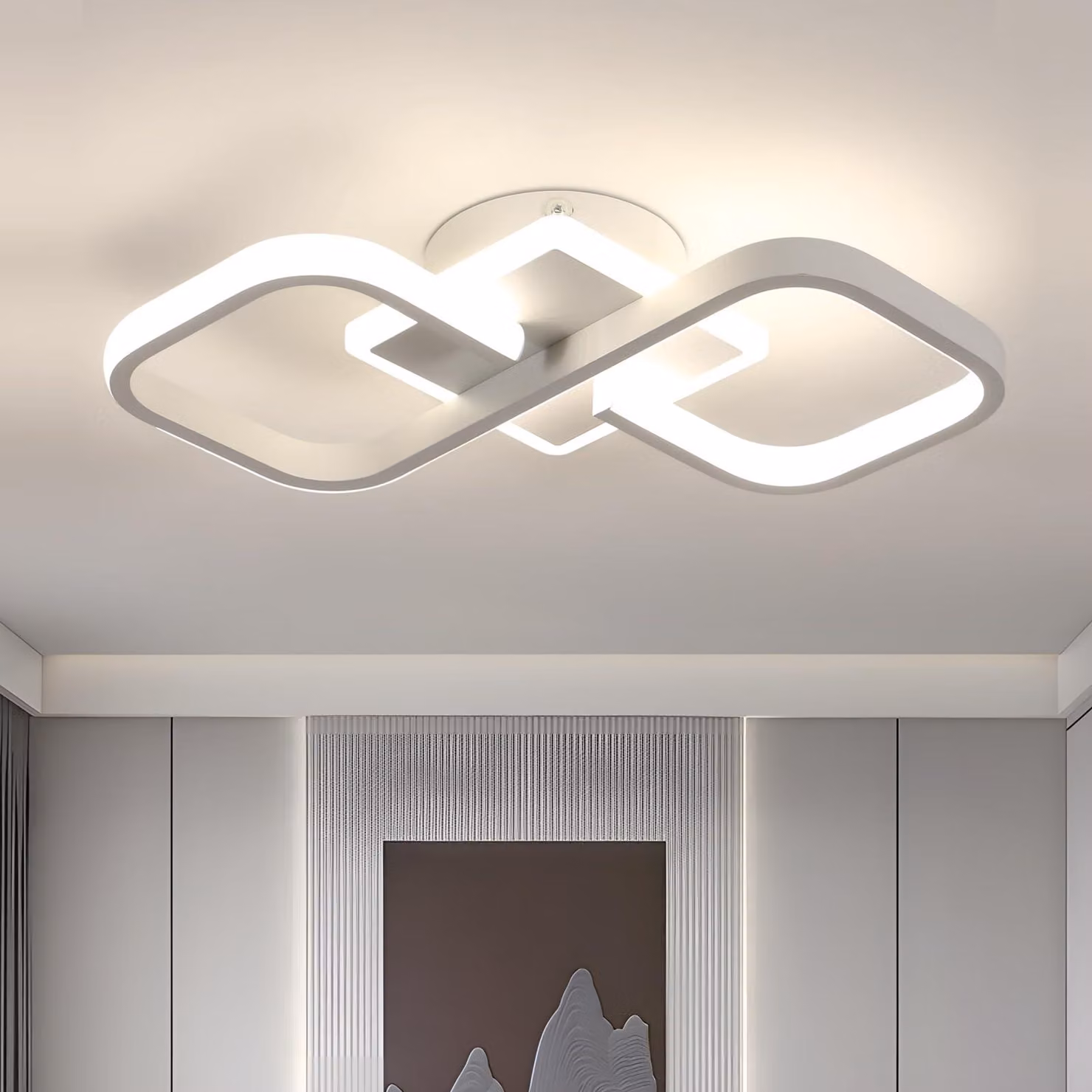 Lampada a LED moderna, quadrata, da soffitto, 36W, 4000LM, temperatura di colore 4500K